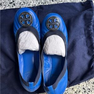Tory Burch Blue Ballet Flats